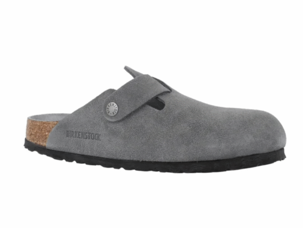 Birkenstock Boston Natural Leather -Gray-